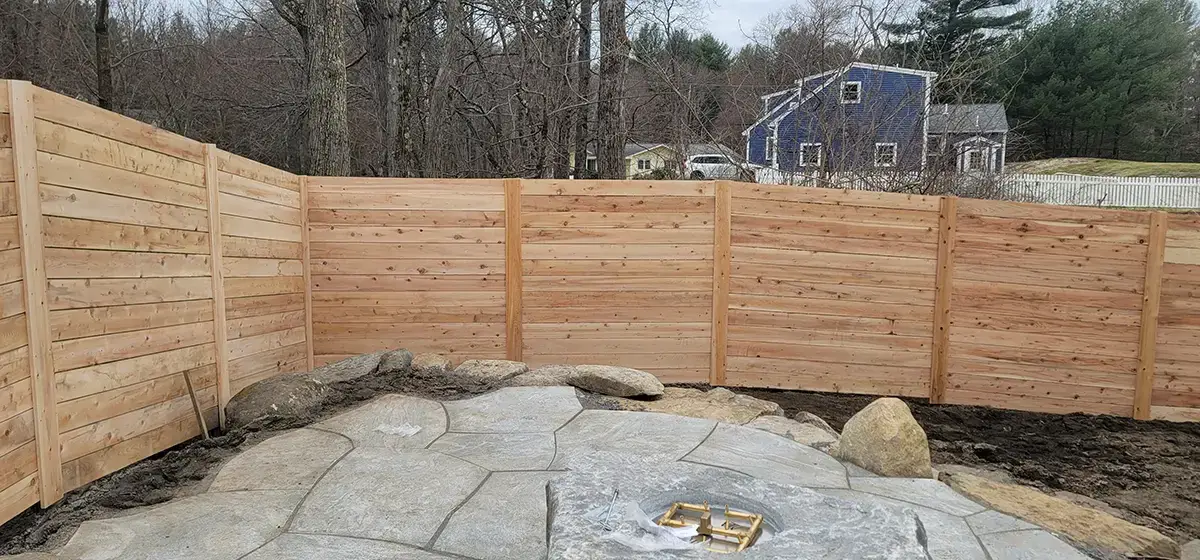 Custom Built All Cedar Fence Custom Built All Cedar Horizontal Privacy Fence On Concealed All Steel Posts Features 4